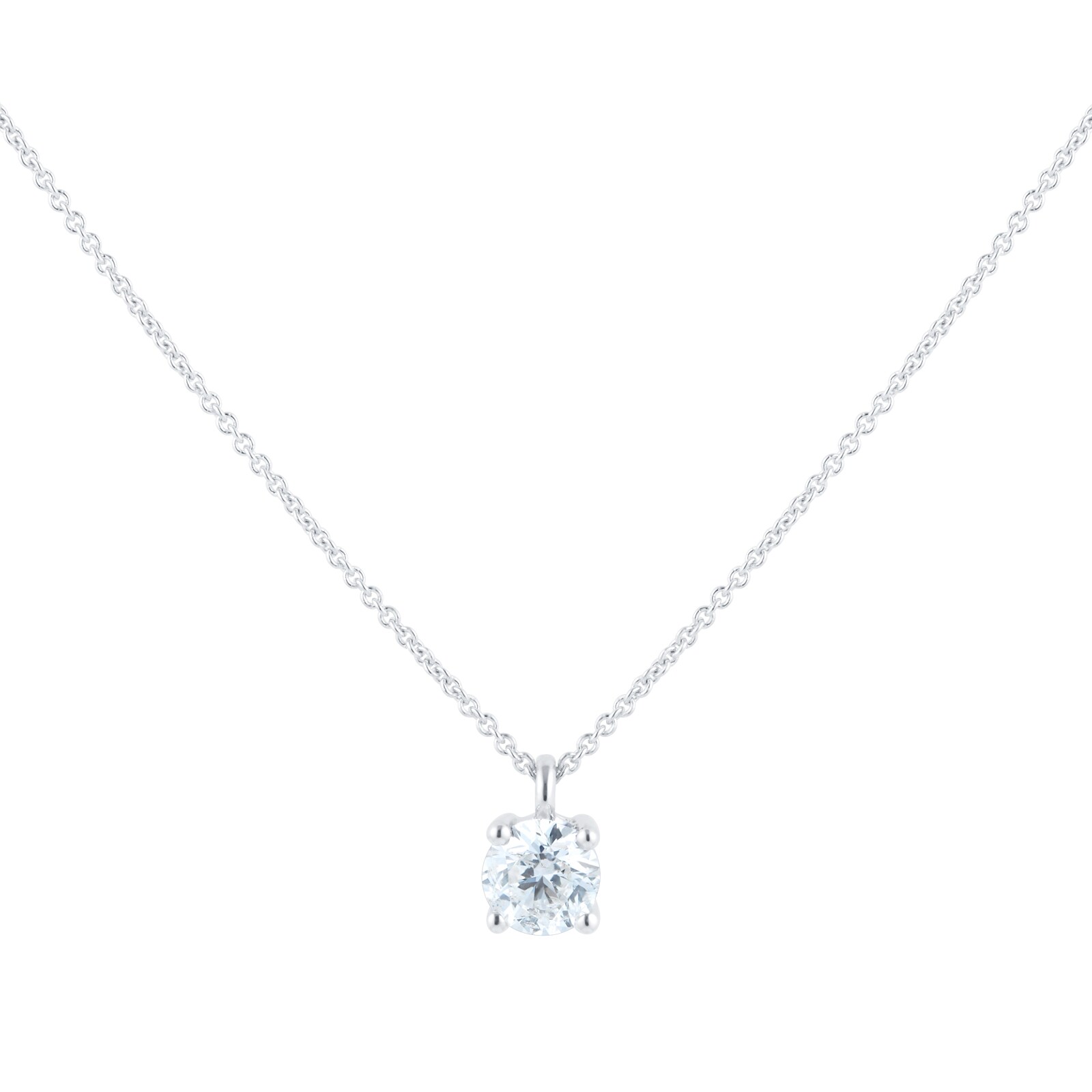 Diamond Bezel Necklace In Platinum (3 Ctw)